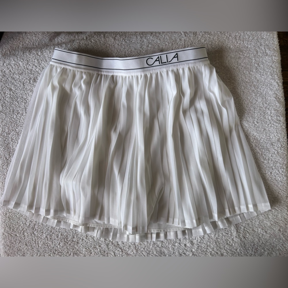 Calia NWT Women's White Pleated Tennis Skort Size Medium